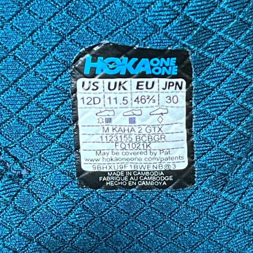 NWOB Hoka One One Kaha 2 GTX Blue Mid Hiking Boots Mens 12D UK 11.5 EU 46 2/3 - Picture 14 of 14